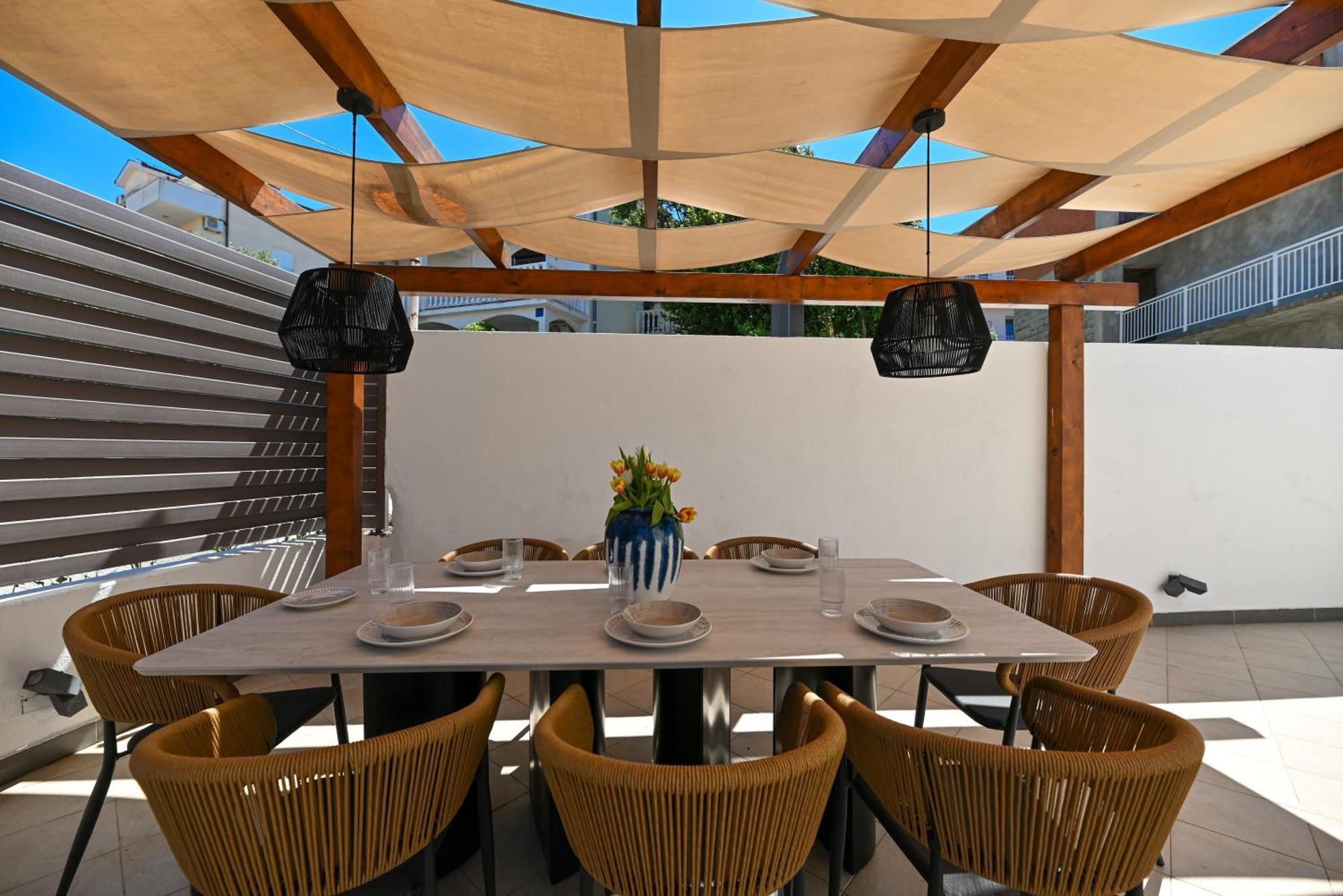Villa Ines With Pool By The Beach Trogir Exterior foto